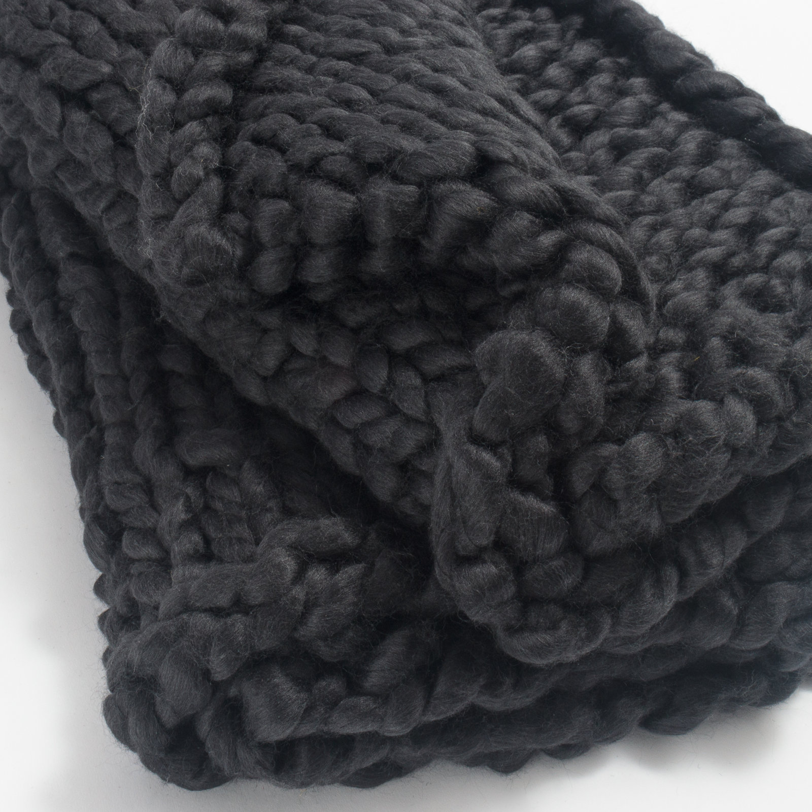 Geri Wool Throw Blanket, Asphalt