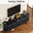 70" Mid Century Modern TV Stand With Jabbawy & Solid Wood Legs, Black-1879228603