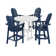 Vineyard Curveback Adirondack 5-Piece Nautical Trestle Bar Set