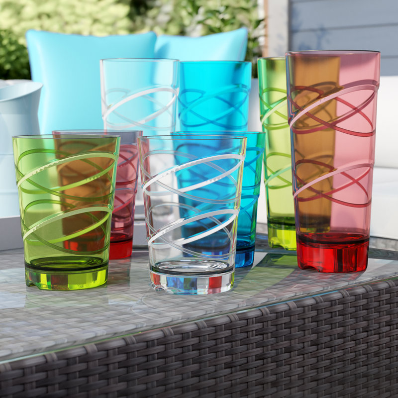 Sofia 16oz. Acrylic Drinking Glass Set