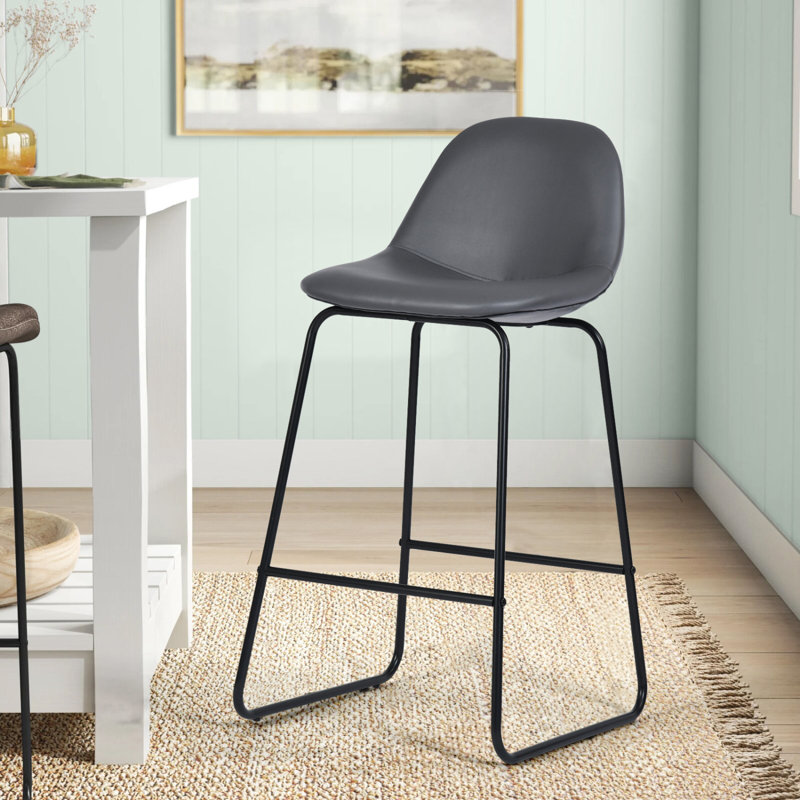 Ghillies Upholstered Counter Stool with Metal Frame