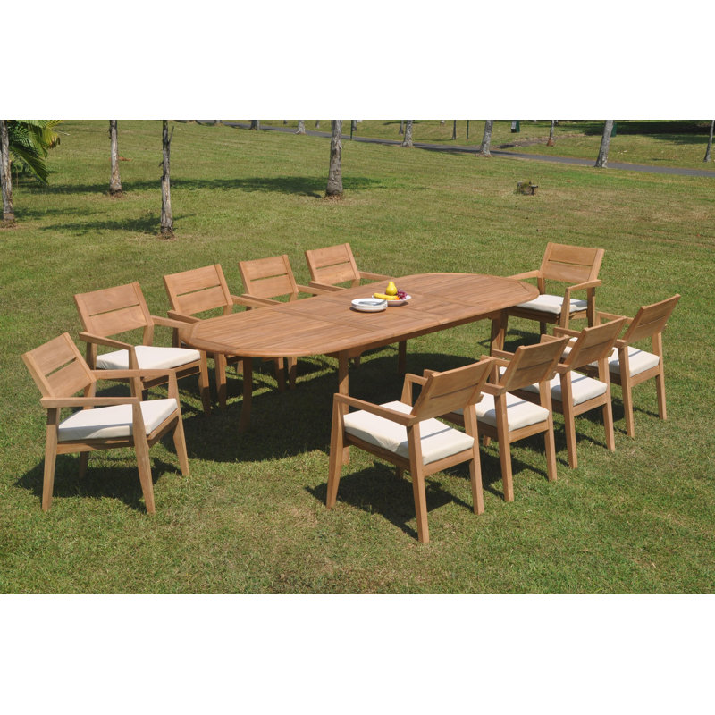 Ensemble repas 11 pièces Maston, L 82 po x l 40 po x H 30,5 po