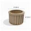 Pot de fleurs d'extérieur moderne en aluminium Strata Modern - Beige brun clair avec pot de drainage-149038230