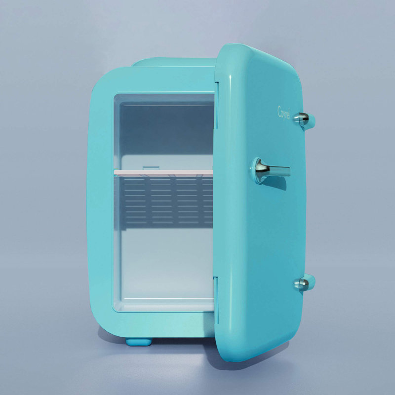 Mini Fridge Portable Travel Thermoelectric 4 Liter Cooler and Warmer for Skincare, Blue