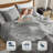 Miro Grey Soft Washed Color Block 3-Piece King/Cal King Comforter Set-99274764-99274763