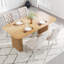 Ensemble de salle à manger rectangulaire en bois avec chaise capitonnée-332671172-332671169-332671196