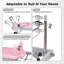 Pilates compacte pliable rose avec 5 ressorts de résistance pour les entraînements à domicile
