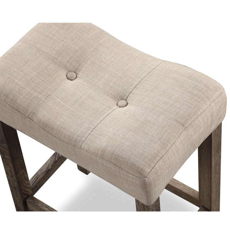 Table de salle à manger à hauteur de comptoir taupe en bois d'hévéa
