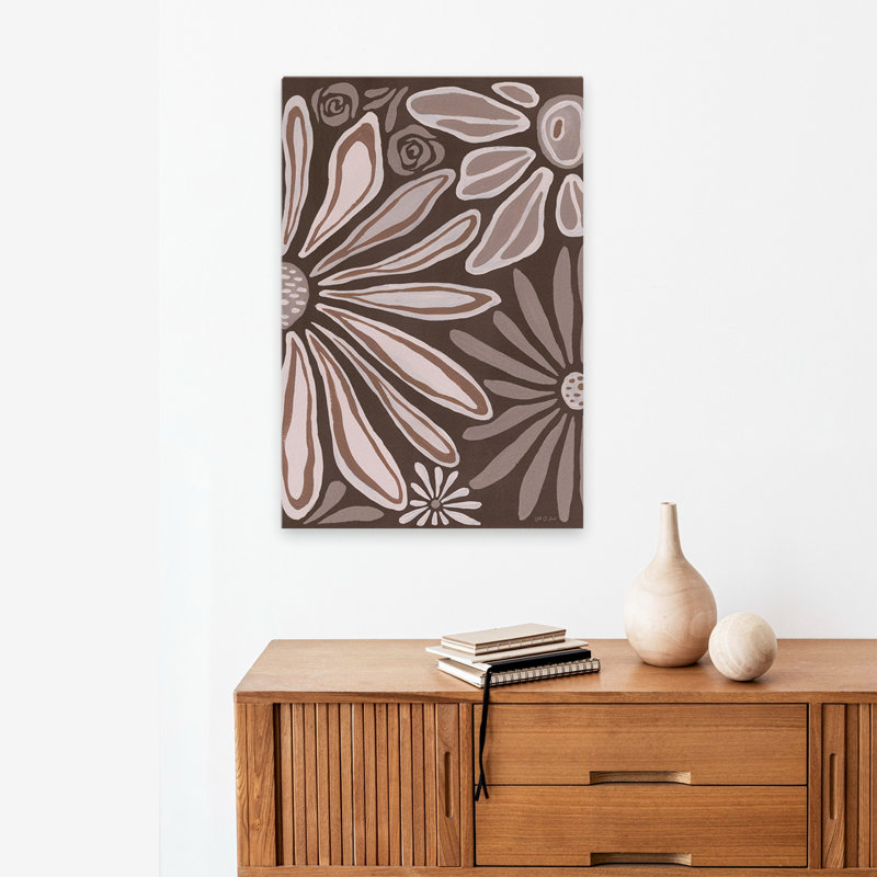 Moka contemporain et décontracté Blooms IV, H 24 po x l 16 po