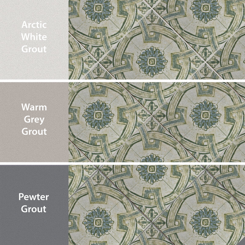 Klinker Retro Blanco 12.75" x 12.75" Ceramic Patterned Wall & Floor Tile
