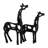 Metal Aluminum Giraffe Figurine - Contemporary Decorative Sculpture with Cutout Design-118465925
