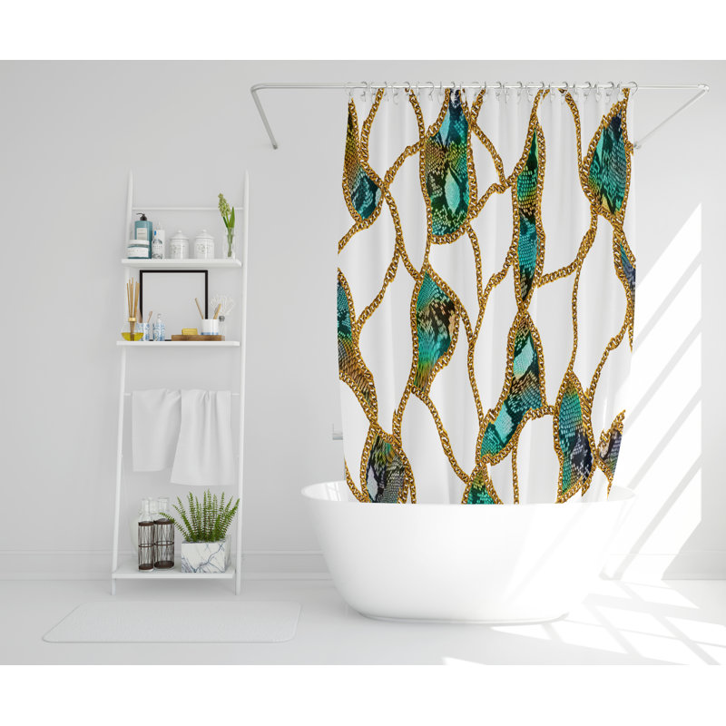 Naylor Polyester Shower Curtain Set, 177cm H x 177cm W