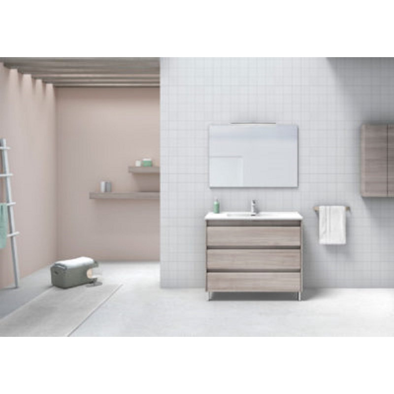 Ensemble de meuble-lavabo simple 32 po Aalderk, Gris sable