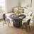 Shonta Cesiro 47" Modern Fluted Round Pedestal Dining Table-1483085631