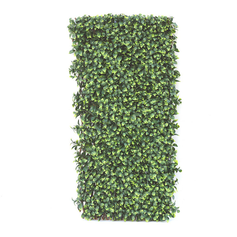 Panneau de clôture artificielle Amgo à simple face extensible, motif gardénia, 122 cm L x 295 cm H x 2,5 cm P (paquet de 2)