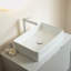 Meuble-lavabo à rayures 30 po avec lavabo, meuble de rangement autoportant avec 2 portes, lavabo en céramique et comptoir en pierre frittée Carrara-576869249-576869248