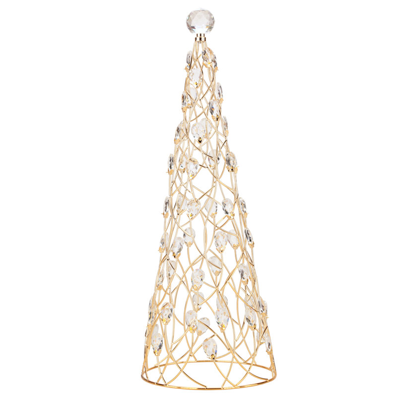 Crystal Cone Tree, Small - 18.5 Inches, 26.37" H x 9.44" W x 9.44" D