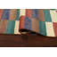 Tapis unique en laine noué à la main nouvel âge 4 pi x 6 pi vert / beige / rouille