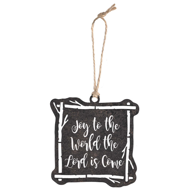 Ornement en métal Joy To The World Square