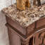 Console noyer massif et bois manufacturé