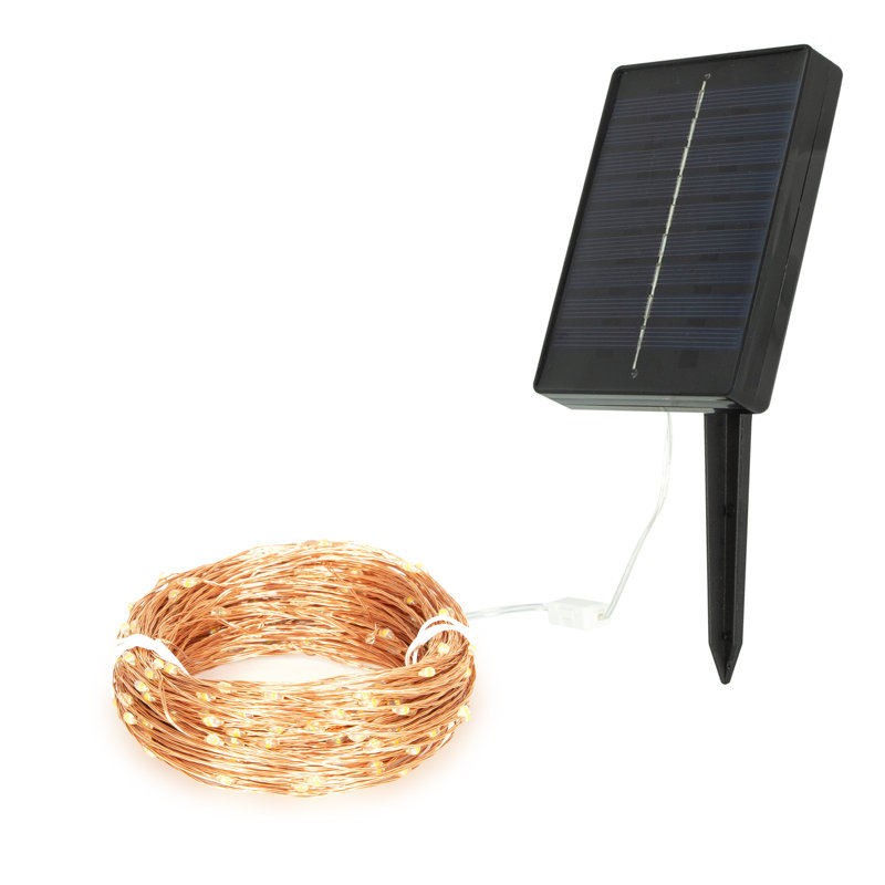 Ainzley 2190cm LED Solar Powered 200 - Bulb Fairy String Light