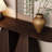 Modern simple solid wood console table-861079347