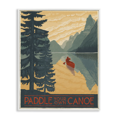 «Paddle Your Propre Canoe Expression», art texturé sur giclée encadrée par Janelle Penner