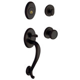 Logan Single Cylinder Handleset with Classic interior Knob