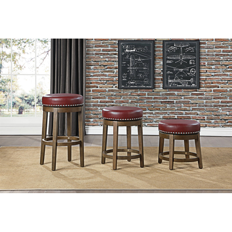 Ensemble de 2 tabourets de bar ronds et pivotants