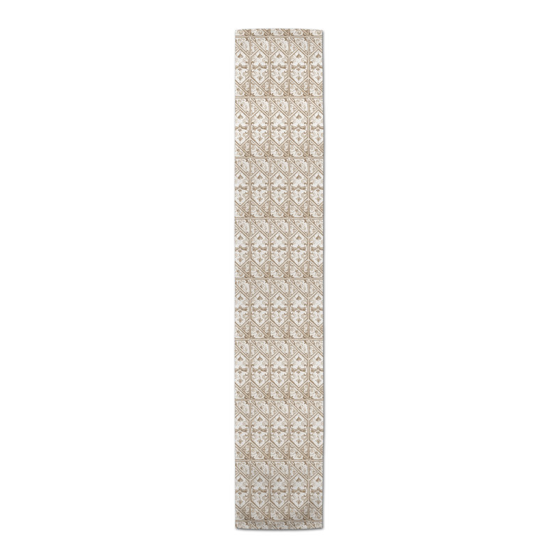 Argiri Rectangle Geometric Polyester Table Runner, 72" x 16"