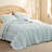 Quilt Set  - Reversible Mint Botanical Quilt Bedding Sets,85gsm-110437574-106246724
