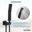 8-Inch Square Rain Shower Head, Handheld Shower, 59-Inch Shower Hose, Shower Arm, Handheld Holder-119702448