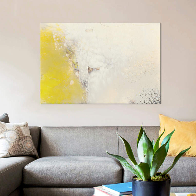 « yellow lux i », impression sur toile, H 8 po x l 12 po x P 0,75 po, Toile tendue, Pas de tapis