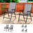2 Patio Folding Chairs , Stackable Outdoor Sling With For Lawn, Camping, Beach. Metal Frame, Gray, No Assembly, 242 Lbs Capacity Load 2 Dining