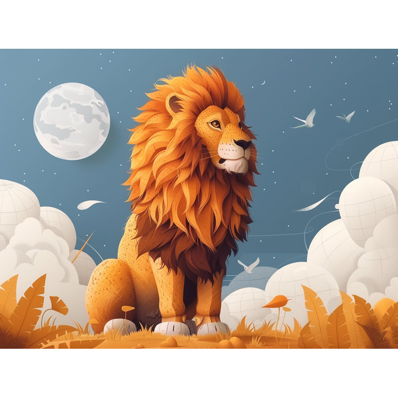 12136_Majestic lion Shower Curtain -  Wildlife Bathroom Decor, 70" W x 73" L