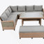 Ensemble de canapé d'extérieur modulaire en forme de L avec 2 tables d'appoint extensibles pour la cour et la piscine-1630455788-1630455789