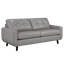 Ensemble de canapé et chaise en cuir Tiena, gris