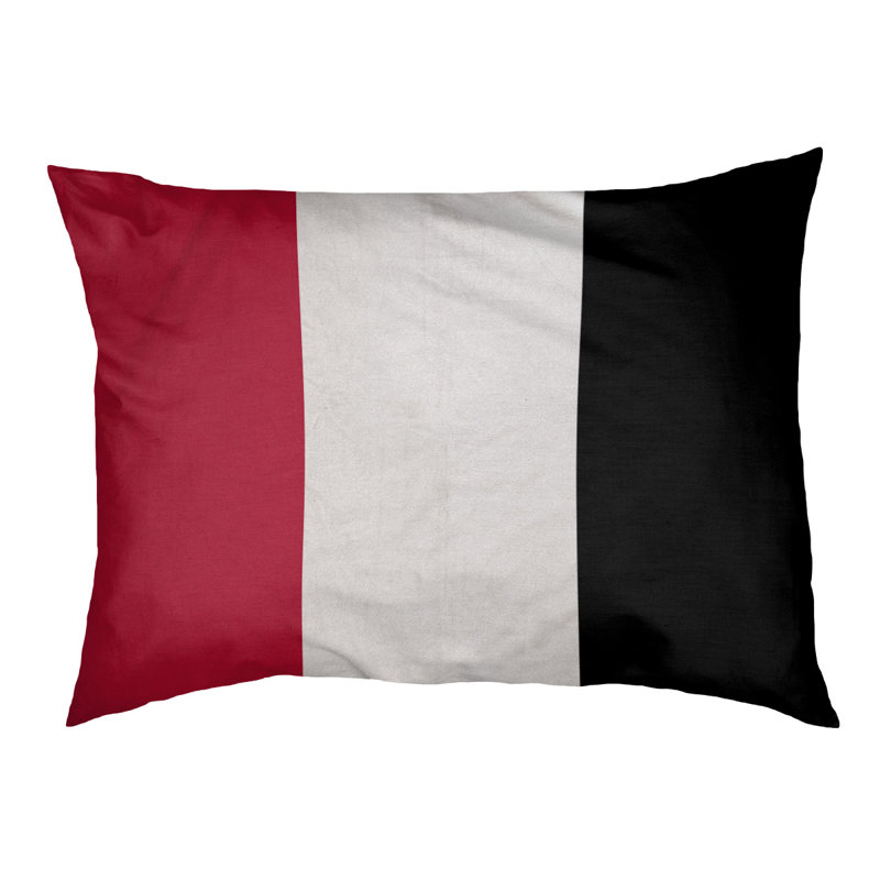 Coussin Ohio Football, Moyen (l 28 po x P 18 po x H 6 po), Rouge / Noir