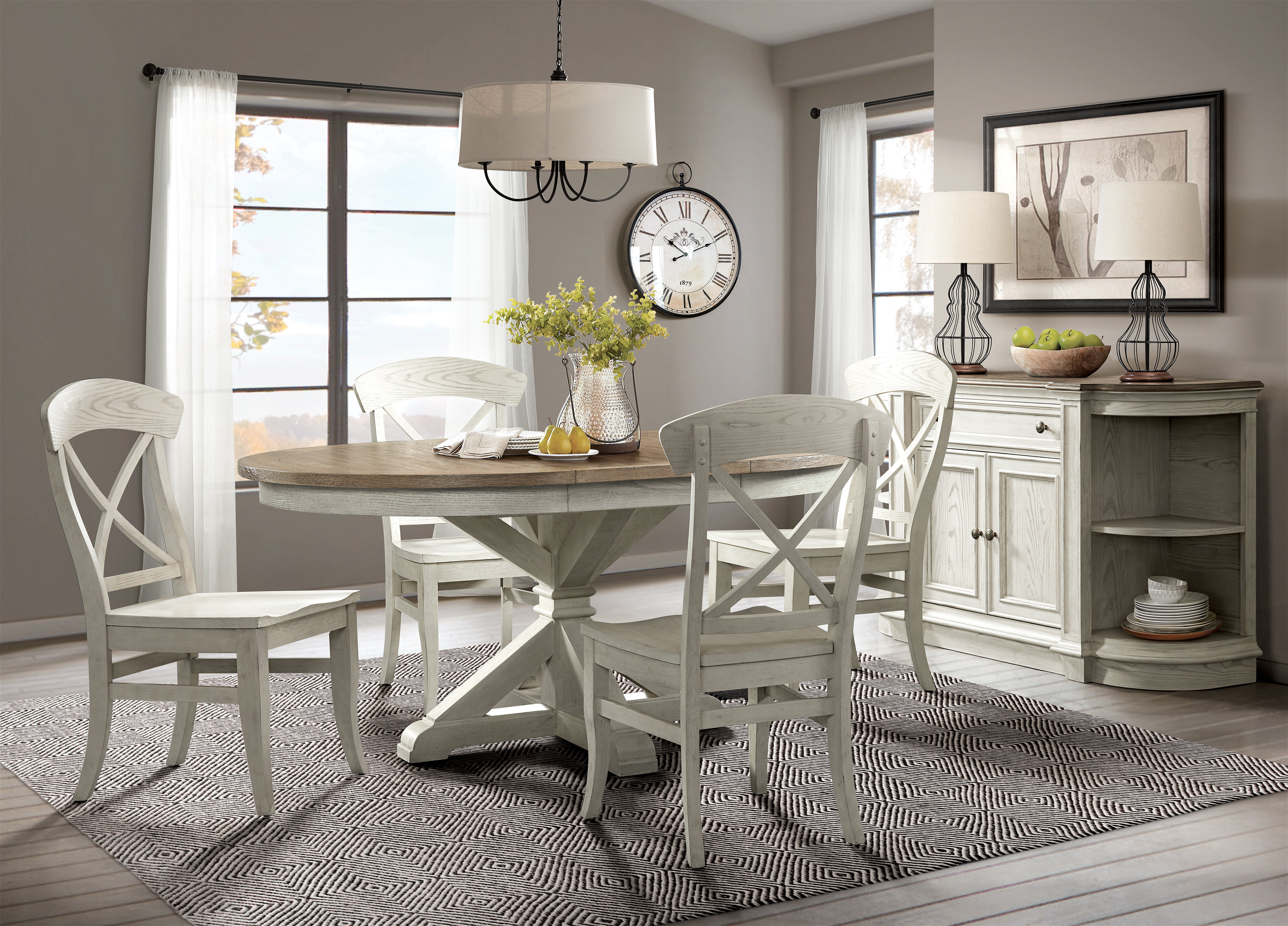 Rosalind Wheeler Cayci Wybrone Round 66'' Dining Set & Reviews | Wayfair