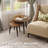 Kently Nesting Round Coffee Table, Living Room Modern Wood Coffee Table, 23.6''D & 18.9''D-801302288