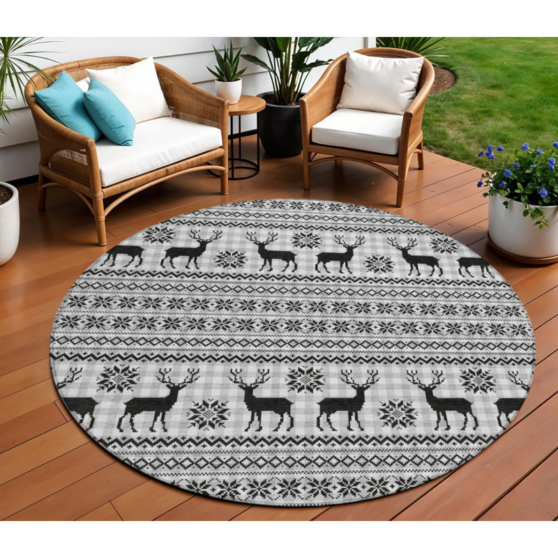 Tapis d'intérieur rond 8 po