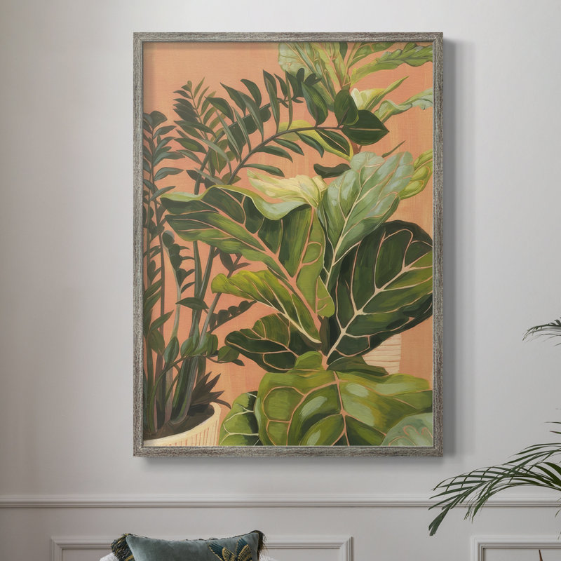 Golden Hour Greenery I, reproduction encadrée - bois massif 2962959, H 15 po x l 12 po