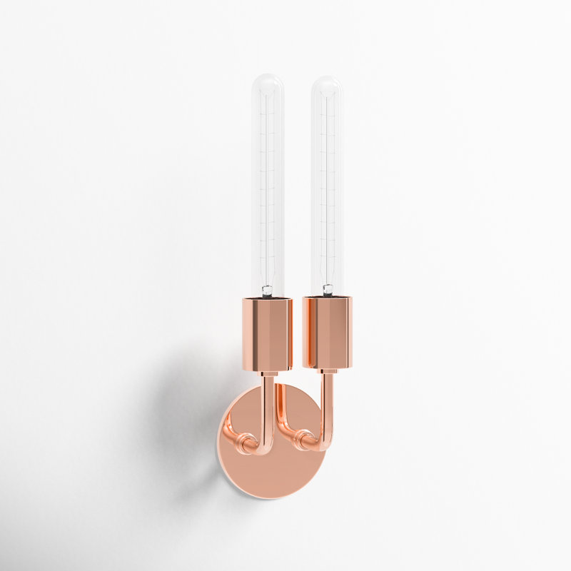 Madisson Armed Sconce, Polished Copper