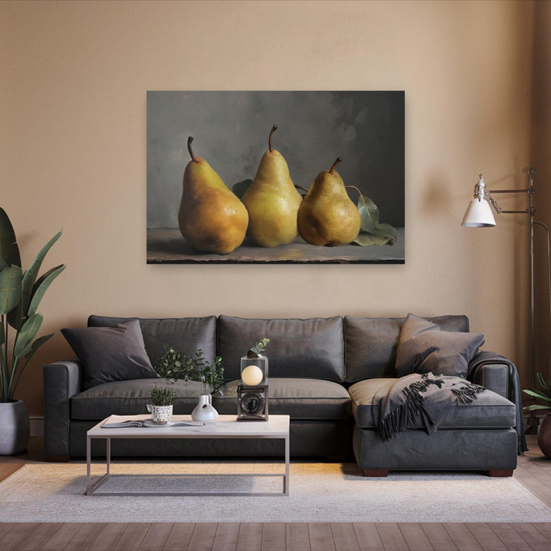 Three Pears Classic Elegant Rustic Fruit Wall Art Print 1 Piece Wrapped Canvas Wall Art, 101.6cm H x 152.4cm W