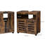 Mayfair 60cm Single Bathroom Vanity Base Only in Brown