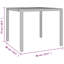 Krysty Square Outdoor Dining Table , 90cm cm W 90cm cm D