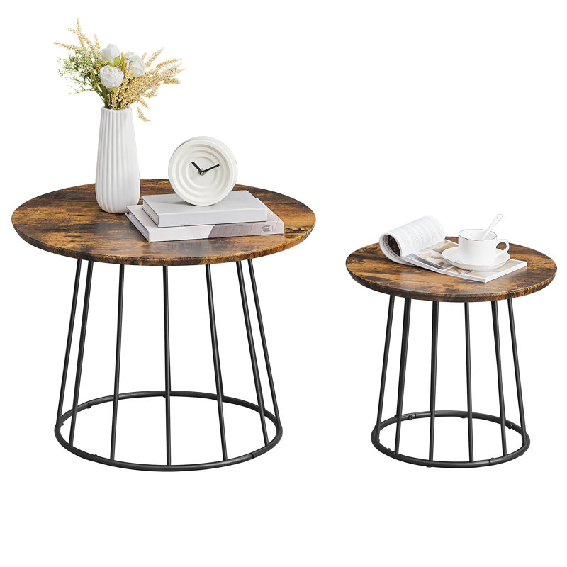 Almiro Frame Coffee Table, Rustic Brown