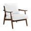 Chaise beige avec structure en bois massif et siège rembourré texturé moderne, bois, profondeur d'assise de 20 po, largeur des accoudoirs de 3,5 po-352026755