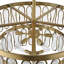 Luminaire suspendu unique en laiton antique à 9 lumières Stasia