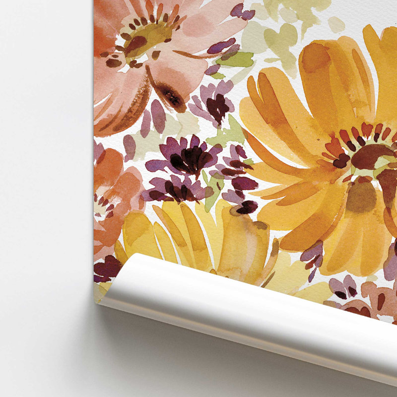 Ensemble de 3 estampes Autumn Garden Whispers, 12 po x 12 po, Sans cadre